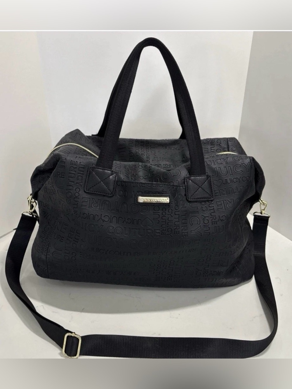 Authentic Juicy Couture viva la triple Wordplay Weekender Duffle Bag